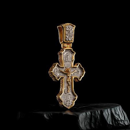 Крест из золота 750 и платины Арт.107