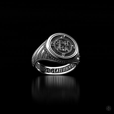 Кольцо из серебра с молитвой Арт.004