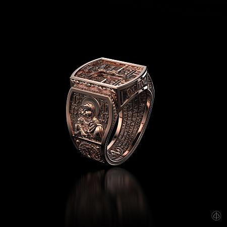 Кольцо из золота 585 с молитвой Арт.008