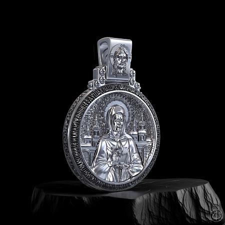 Подвеска из серебра с иконой Арт.090