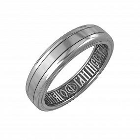 Кольцо из драгоценного металла с молитвой 056, Серебро