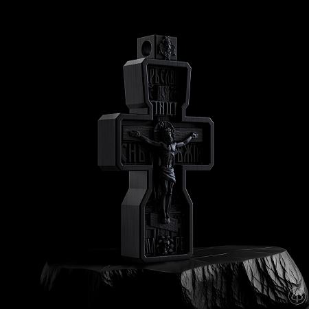 Крест из чёрного дерева (эбена) Арт.006