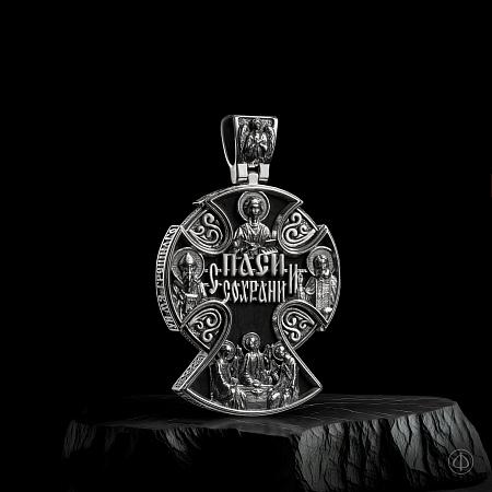 Крест из серебра и чёрного дерева (эбена) Арт.050