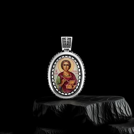 Подвеска из серебра с финифтью Арт.018