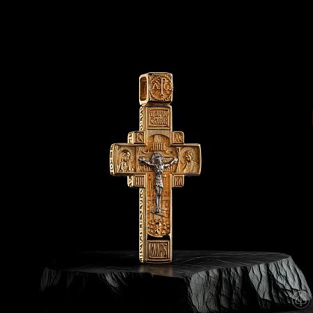 Крест из золота 750 и платины Арт.085