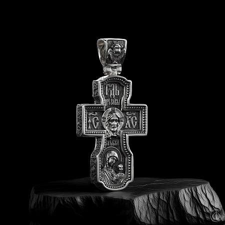 Крест из серебра "Спас" Арт.019