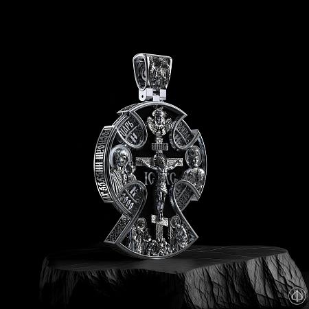 Крест из серебра и чёрного дерева (эбена) Арт.050