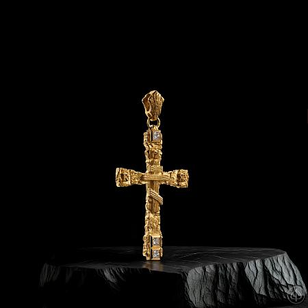 Крест из золота 750 с бриллиантами Арт.119