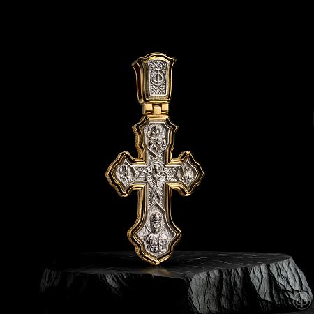 Крест из золота 750 и платины Арт.107