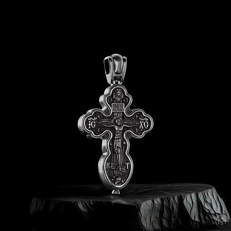 Крест мощевик из серебра Арт.100
