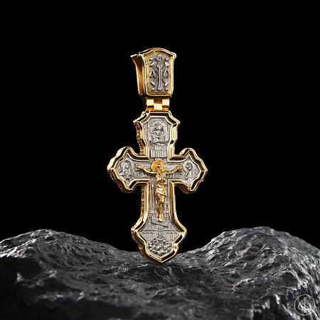 Крест из золота 750 и платины Арт.107