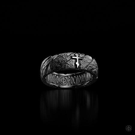 Кольцо из серебра с молитвой Арт.036