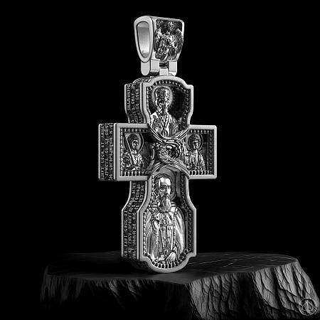 Крест из платины и чёрного дерева (эбена) Арт.081