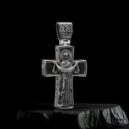 Крест из серебра и черного дерева (эбена) Арт.065