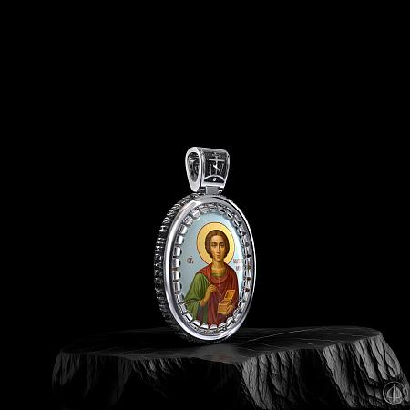 Подвеска из серебра с финифтью Арт.018