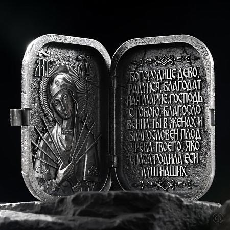 Складень из серебра и золота 585 Арт.015