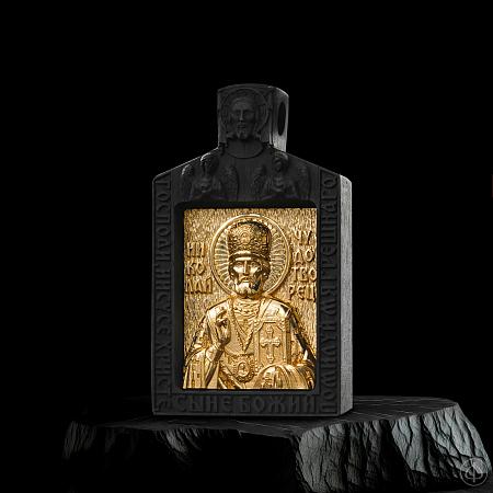 Подвеска из чёрного дерева (эбена) и золота 585 Арт.021/К1