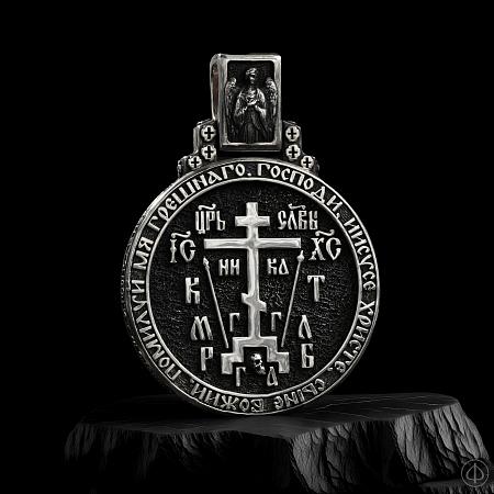 Подвеска из серебра с иконой Арт.009