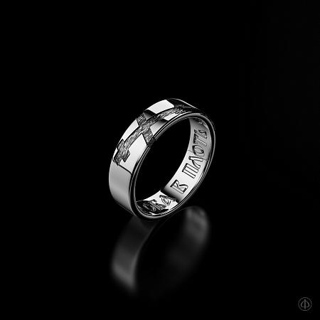 Кольцо из серебра с надписью Арт.015