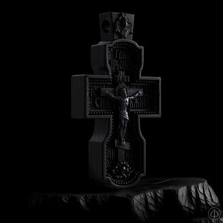 Крест из чёрного дерева (эбена) Арт.018