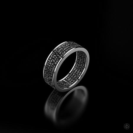 Кольцо из серебра с молитвой Арт.005