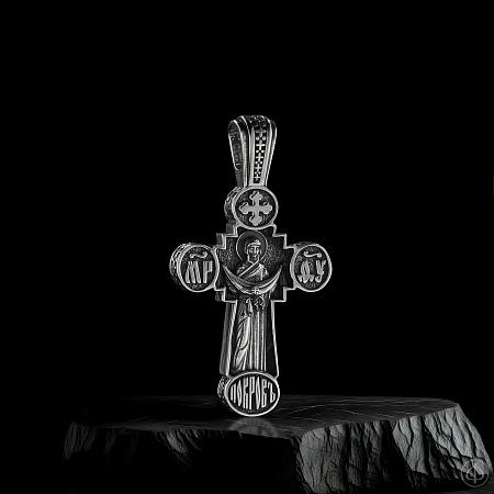 Крест из серебра и золота Арт.025