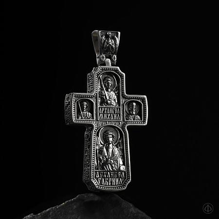 Крест из серебра, золота и чёрного дерева (эбена) Арт.001