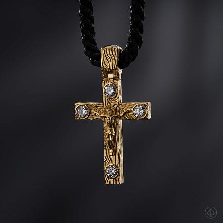 Крест из золота 750 с бриллиантами Арт.176