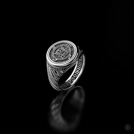 Кольцо из серебра с молитвой Арт.004