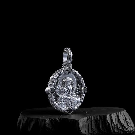 Подвеска из серебра с фианитом Арт.019