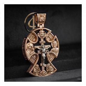Крест из драгоценного металла с Распятием 050