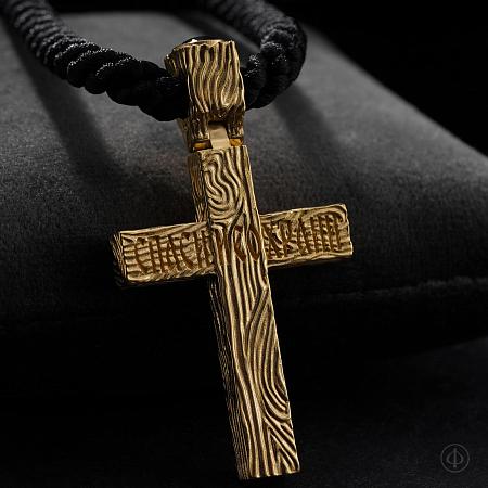 Крест из золота 750 пробы с бриллиантами 076