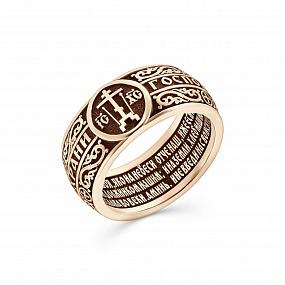 Кольцо из драгоценного металла с молитвой 002, Золото 585