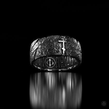 Кольцо из серебра с молитвой Арт.035