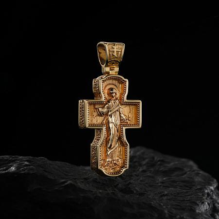 Крест «Спас» из золота 585 и платины  Арт.019
