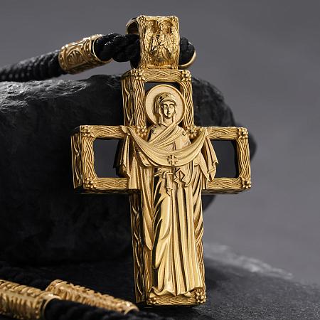 Крест из золота 750 пробы со вставкой 021