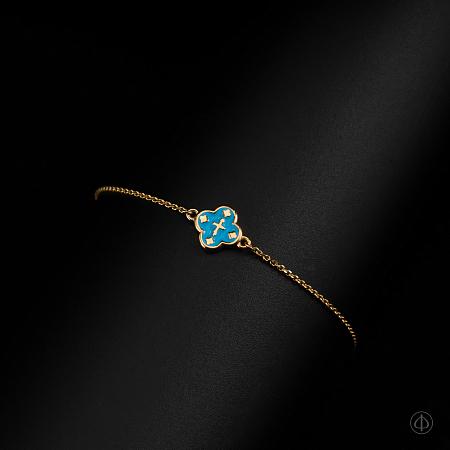 Браслет из золота 585 с эмалью Арт.071