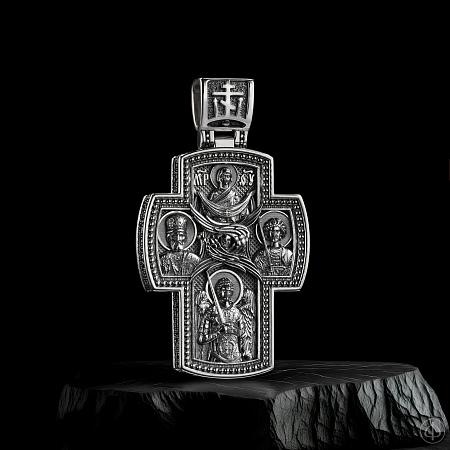 Крест из серебра и чёрного дерева (эбена) Арт.010