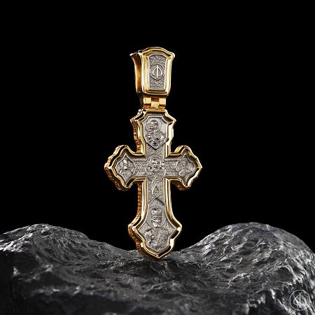 Крест из золота 750 и платины Арт.107