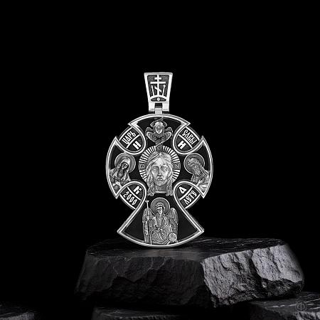Крест из серебра и чёрного дерева (эбена) Арт.005